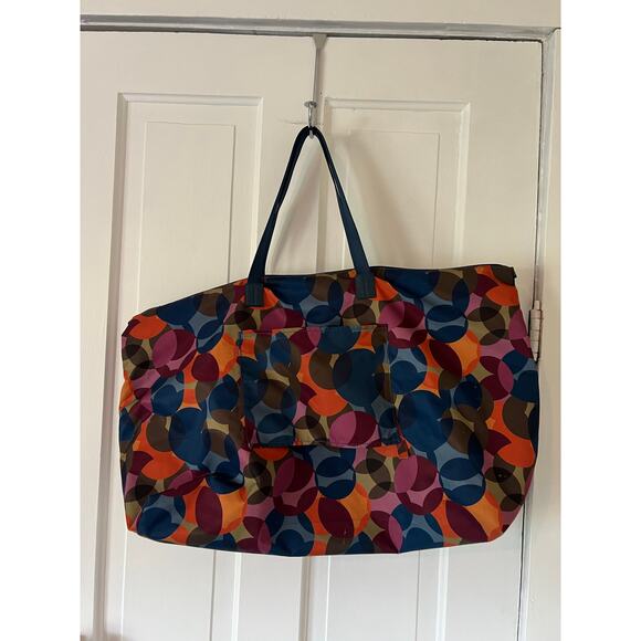 Tumi Nylon Tote Bag Carry On Luggage Packable Handles Zipper Sleeve multicolor - Picture 3 of 6